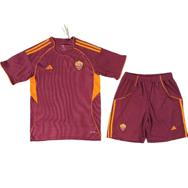 AS Roma Conjunto 2025 2026 Casa Rojo - AS Roma Barata | camisetafutbolshop