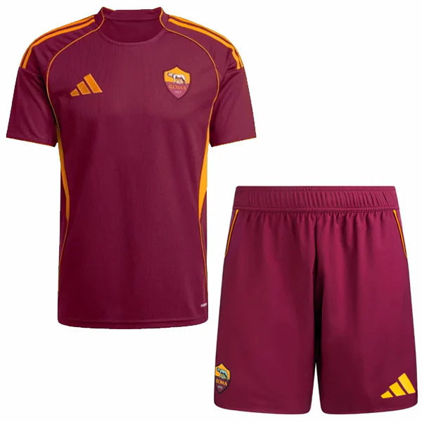 AS Roma Conjunto 2025 2026 Casa Rojo - AS Roma Barata | camisetafutbolshop