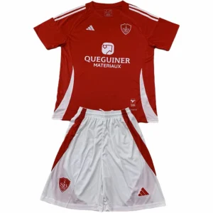 Stade Brestois Conjunto 2024 2025 Casa Rojo - Stade Brestois Equipacion | camisetafutbolshop