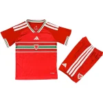 Conjunto 2026 Casa Rojo - Gales Niños Barata | camisetafutbolshop