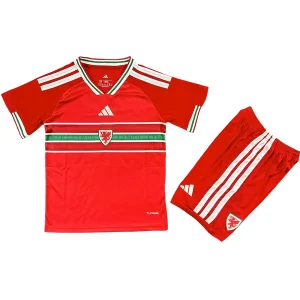 Conjunto 2026 Casa Rojo - Gales Niños Barata | camisetafutbolshop