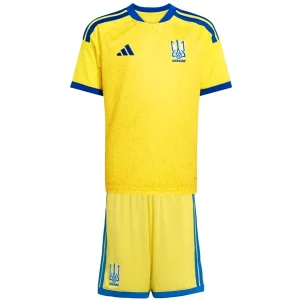Conjunto 2026 Casa Amarillo - Ucrania Niños Barata | camisetafutbolshop
