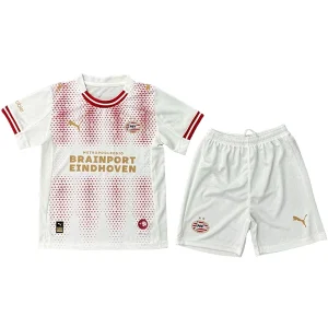 Conjunto 2025 2026 cuarta Blanco - PSV Eindhoven Niños Barata | camisetafutbolshop