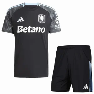 Aston Villa Conjunto 2025 2026 Segunda Negro - Aston Villa Barata | camisetafutbolshop