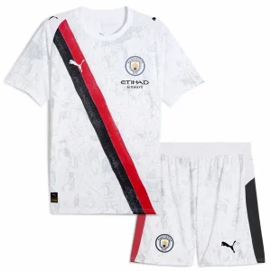 Manchester City Conjunto 2025 2026 Segunda Blanco - Manchester City Barata | camisetafutbolshop