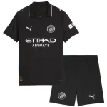 Manchester City Conjunto 2025 2026 Segunda Negro - Manchester City Barata | camisetafutbolshop