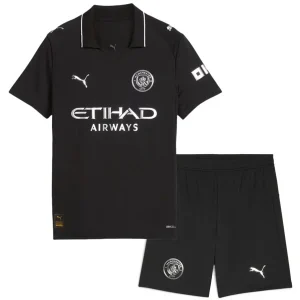 Manchester City Conjunto 2025 2026 Segunda Negro - Manchester City Barata | camisetafutbolshop