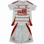 Stade Brestois Conjunto 2024 2025 Segunda Blanco - Stade Brestois Equipacion | camisetafutbolshop