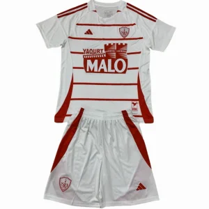 Stade Brestois Conjunto 2024 2025 Segunda Blanco - Stade Brestois Equipacion | camisetafutbolshop