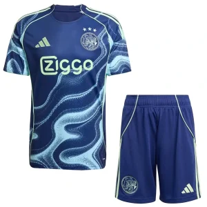 Conjunto 2025 2026 Segunda Azul - Ajax Niños Barata | camisetafutbolshop