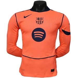 FC Barcelona Camiseta Edición Jugadores 2025 2026 Tercera Naranja - Camiseta Barcelona | camisetafutbolshop