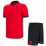 Conjunto 2026 Casa Rojo - Albania Niños Barata | camisetafutbolshop
