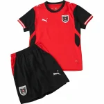 Conjunto 2026 Casa Rojo - Austria Niños Barata | camisetafutbolshop