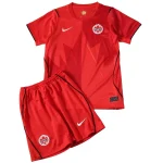 Conjunto 2026 Casa Rojo - Canadá Niños Barata | camisetafutbolshop