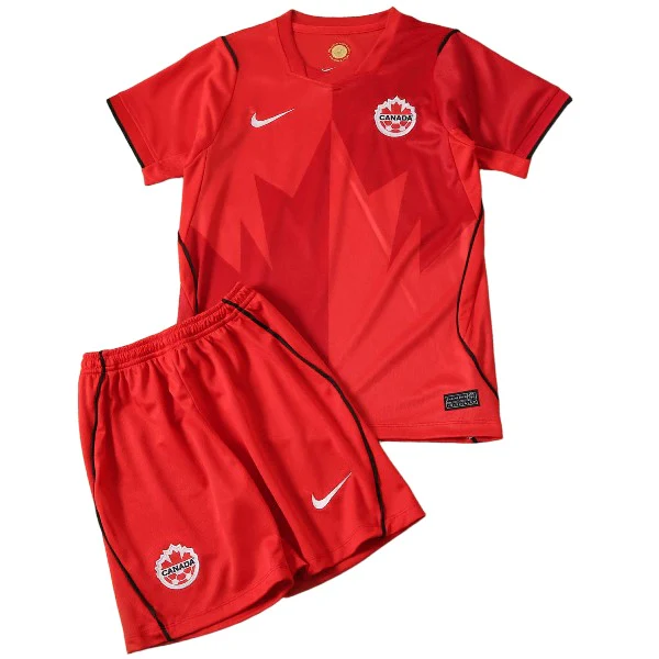 Conjunto 2026 Casa Rojo - Canadá Niños Barata | camisetafutbolshop