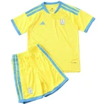 Conjunto 2026 Casa Amarillo - Ucrania Niños Barata | camisetafutbolshop