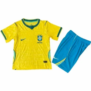 Conjunto Edición Jugadores 2026 Casa Amarillo - Equipacion Brasil Niños | camisetafutbolshop