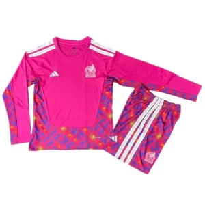 Conjunto 2026 Portero Rosa - Playera Mexico 2026 Niños | camisetafutbolshop