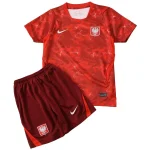Conjunto 2026 Segunda Rojo - Polonia Niños Barata | camisetafutbolshop