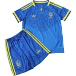 Conjunto 2026 Segunda Azul - Ucrania Niños Barata | camisetafutbolshop
