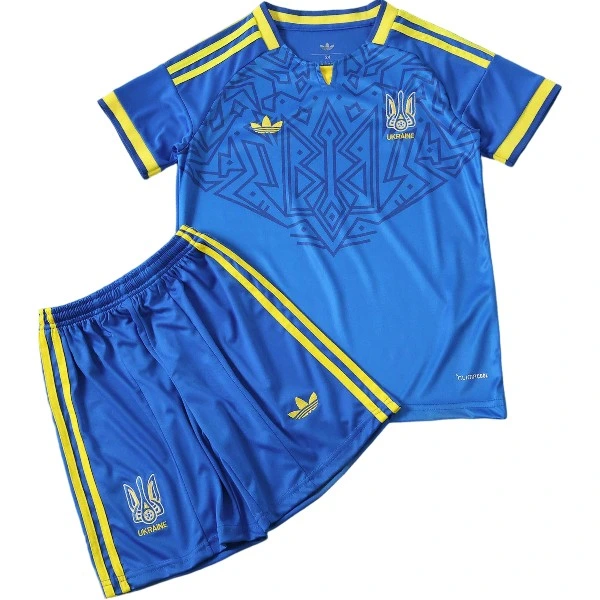 Conjunto 2026 Segunda Azul - Ucrania Niños Barata | camisetafutbolshop