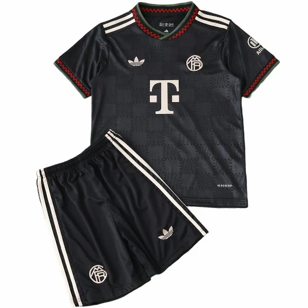 Conjunto 2025 2026 Tercera Negro - Bayern Múnich Niños Barata | camisetafutbolshop